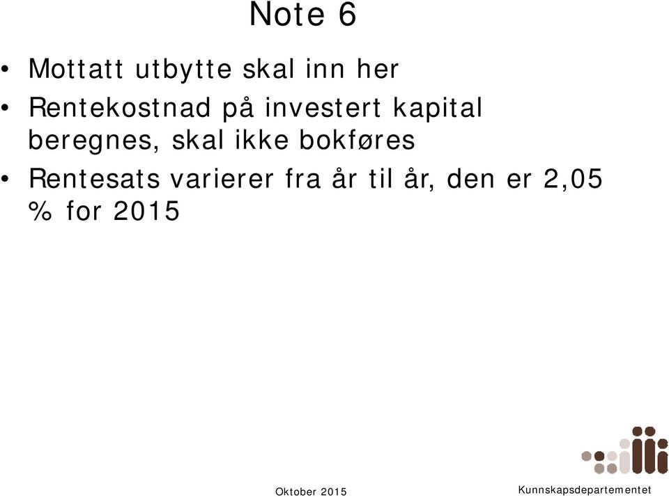 beregnes, skal ikke bokføres Rentesats