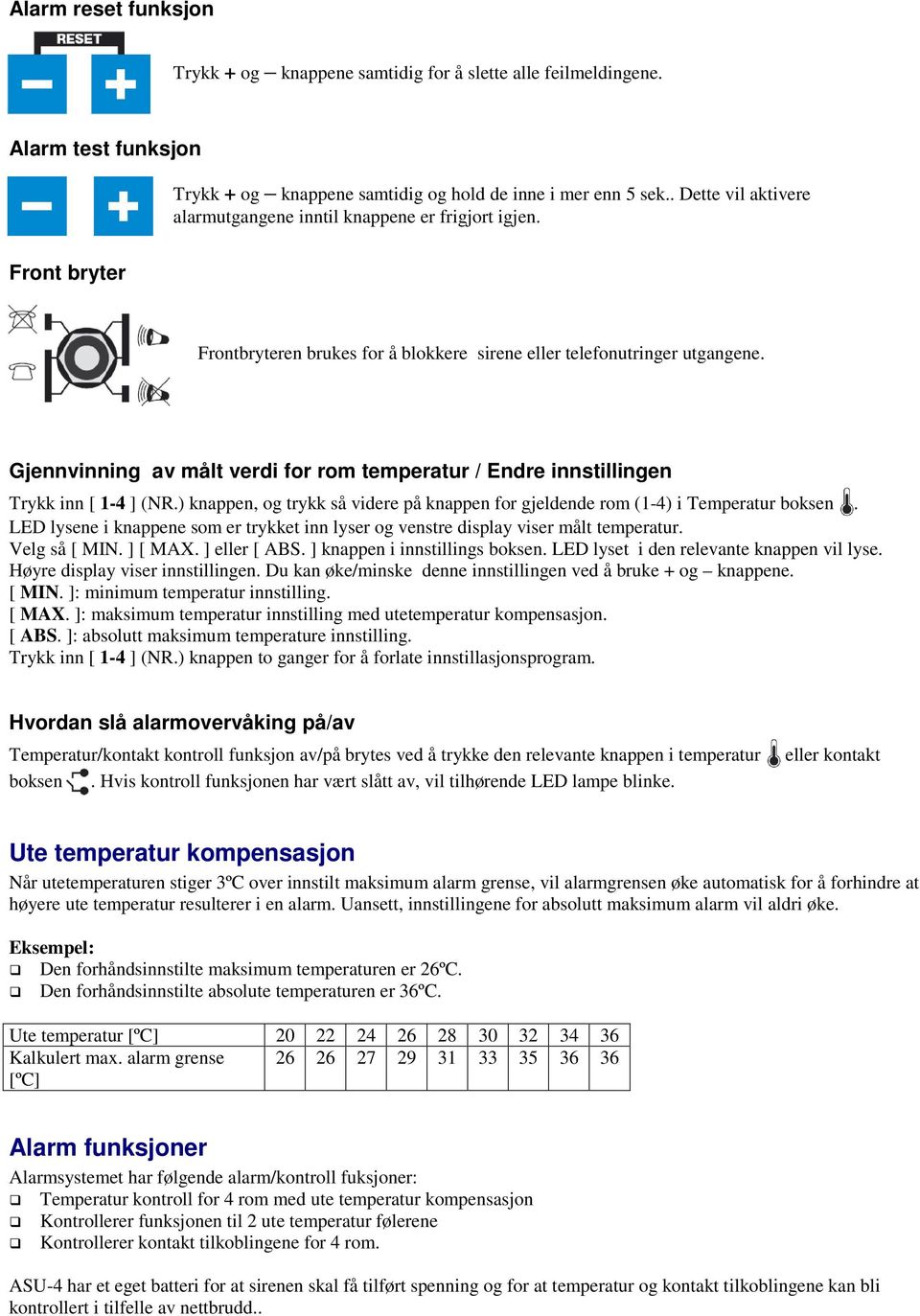 Gjennvinning av målt verdi for rom temperatur / Endre innstillingen Trykk inn [ 1-4 ] (NR.) knappen, og trykk så videre på knappen for gjeldende rom (1-4) i Temperatur boksen.