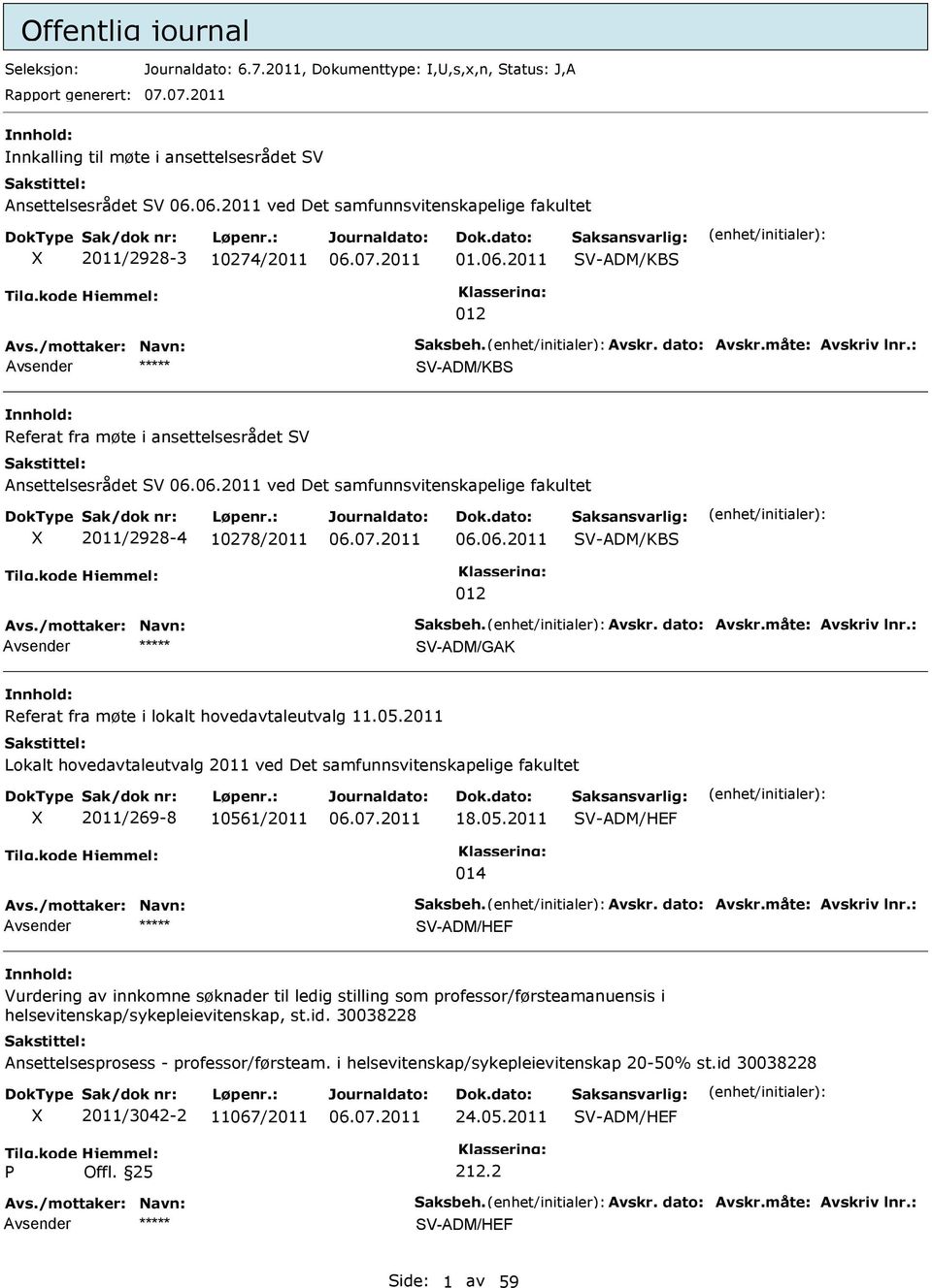 06.2011 V-ADM/KB V-ADM/GAK Referat fra møte i lokalt hovedavtaleutvalg 11.05.