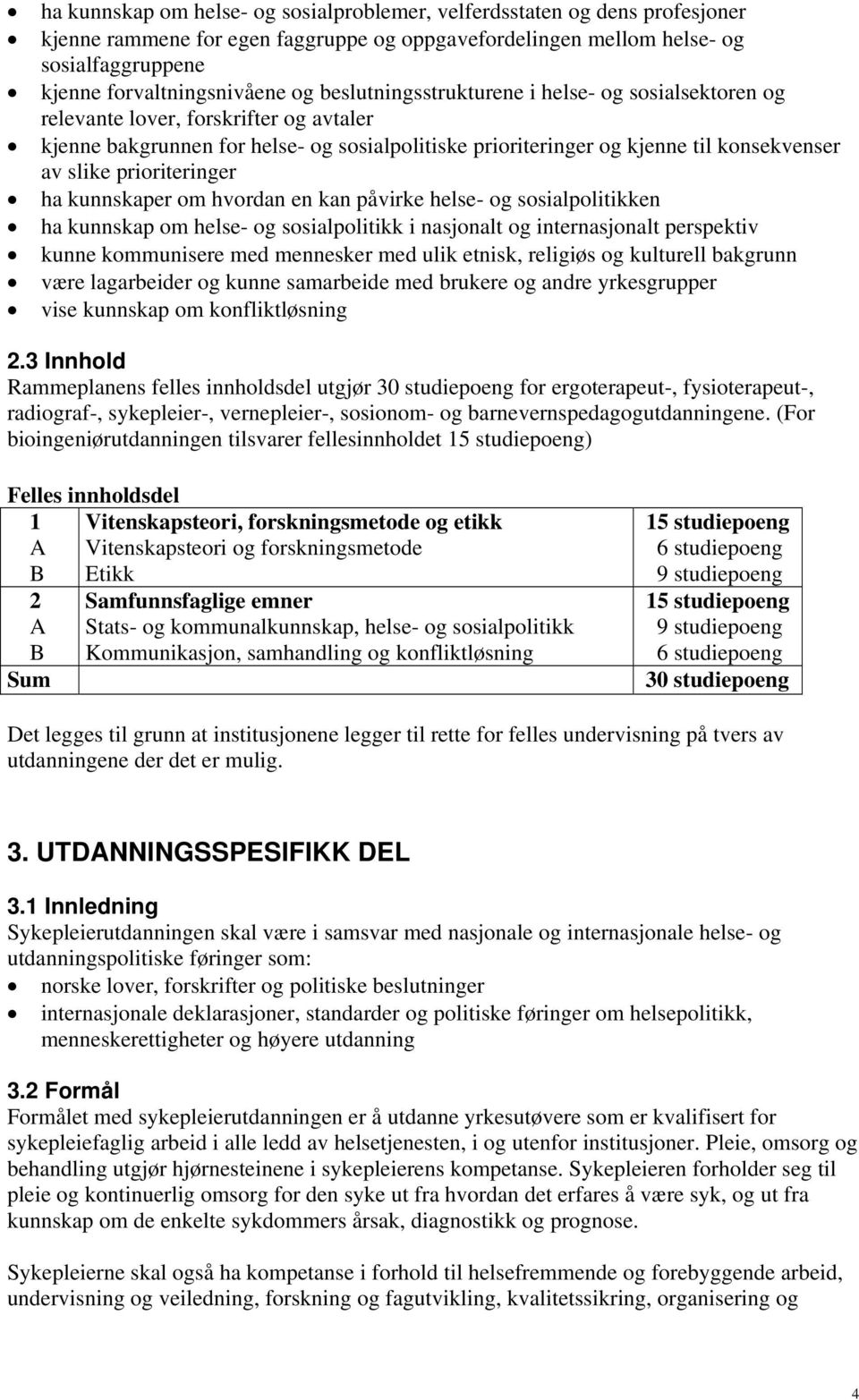 prioriteringer ha kunnskaper om hvordan en kan påvirke helse- og sosialpolitikken ha kunnskap om helse- og sosialpolitikk i nasjonalt og internasjonalt perspektiv kunne kommunisere med mennesker med