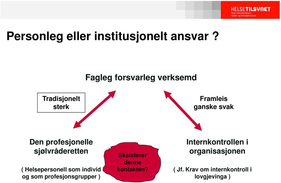 profesjonelle sjølvråderetten ( Helsepersonell som individ og som