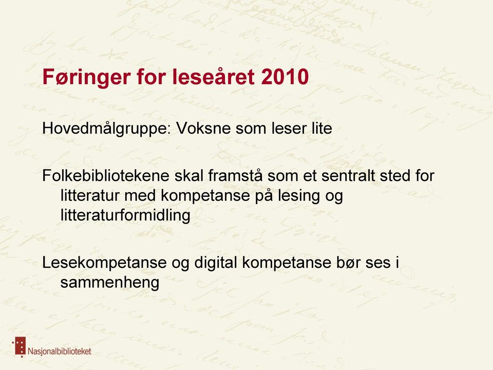 for litteratur med kompetanse på lesing og