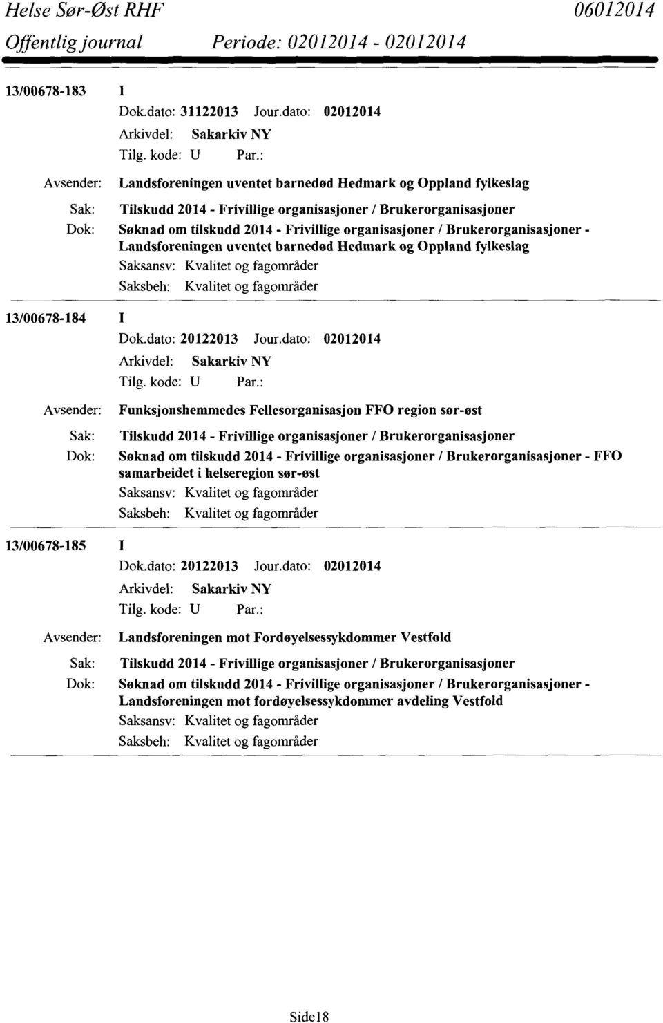 Iledmark og Oppland fylkeslag 13/00678-184 I Dok.dato: 20122013 Jour.