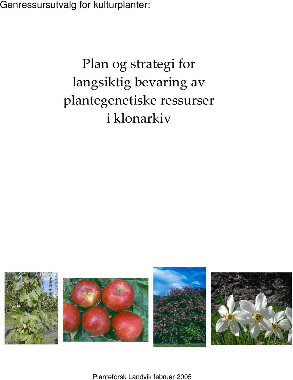 bevaring av plantegenetiske ressurser