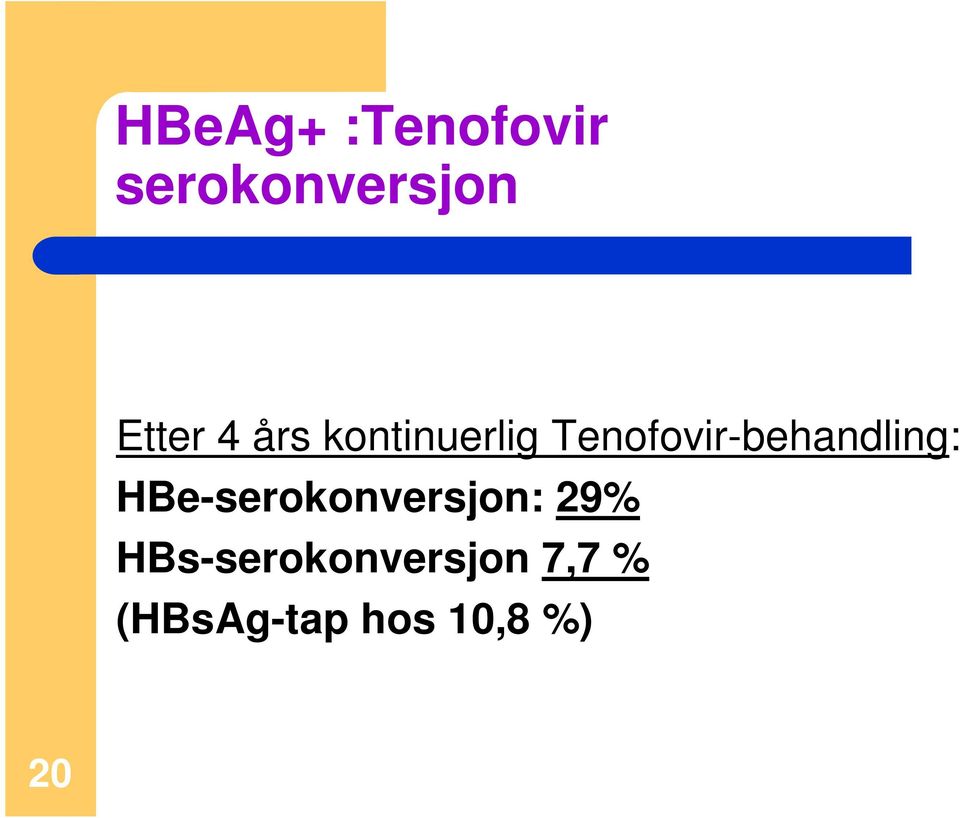 Tenofovir-behandling: