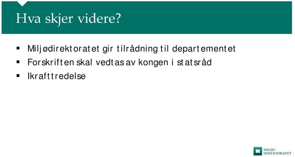 tilrådning til departementet