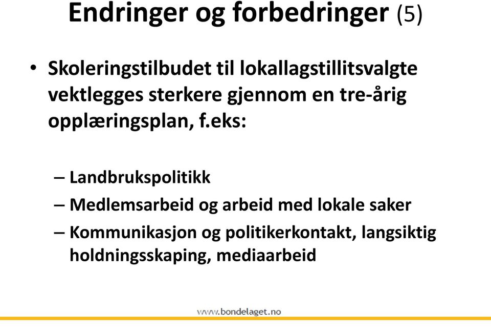 opplæringsplan, f.