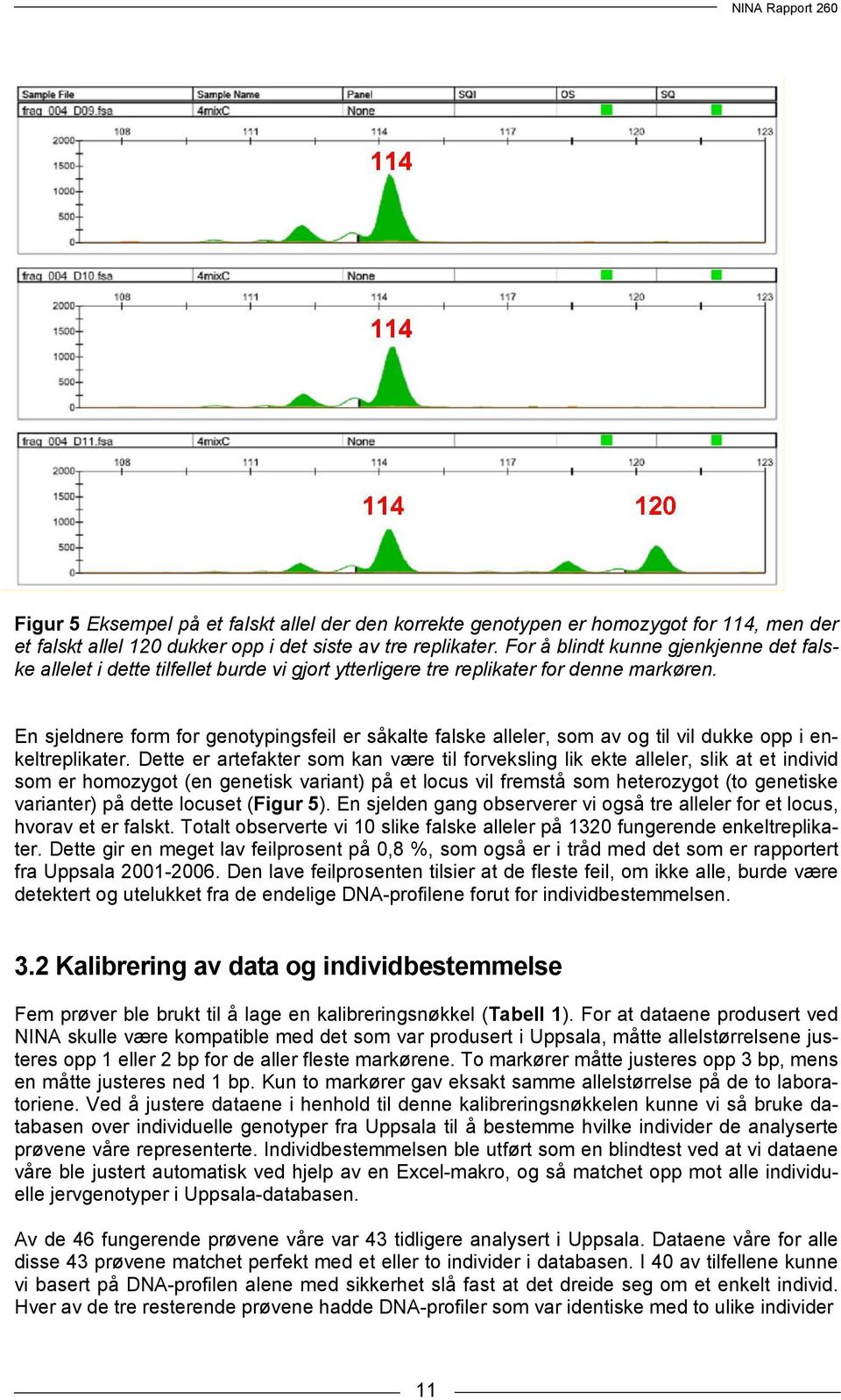 En sjeldnere form for genotypingsfeil er såkalte falske alleler, som av og til vil dukke opp i enkeltreplikater.