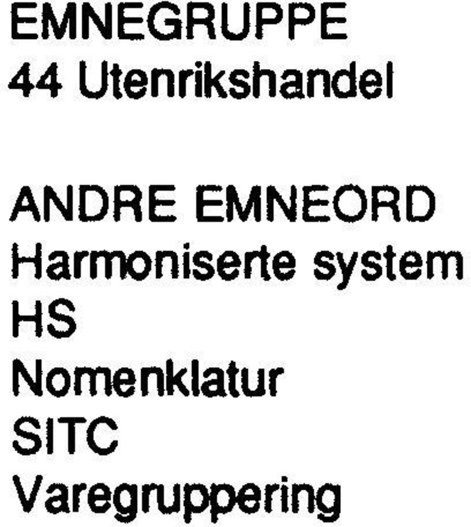 EMNEORD Harmoniserte