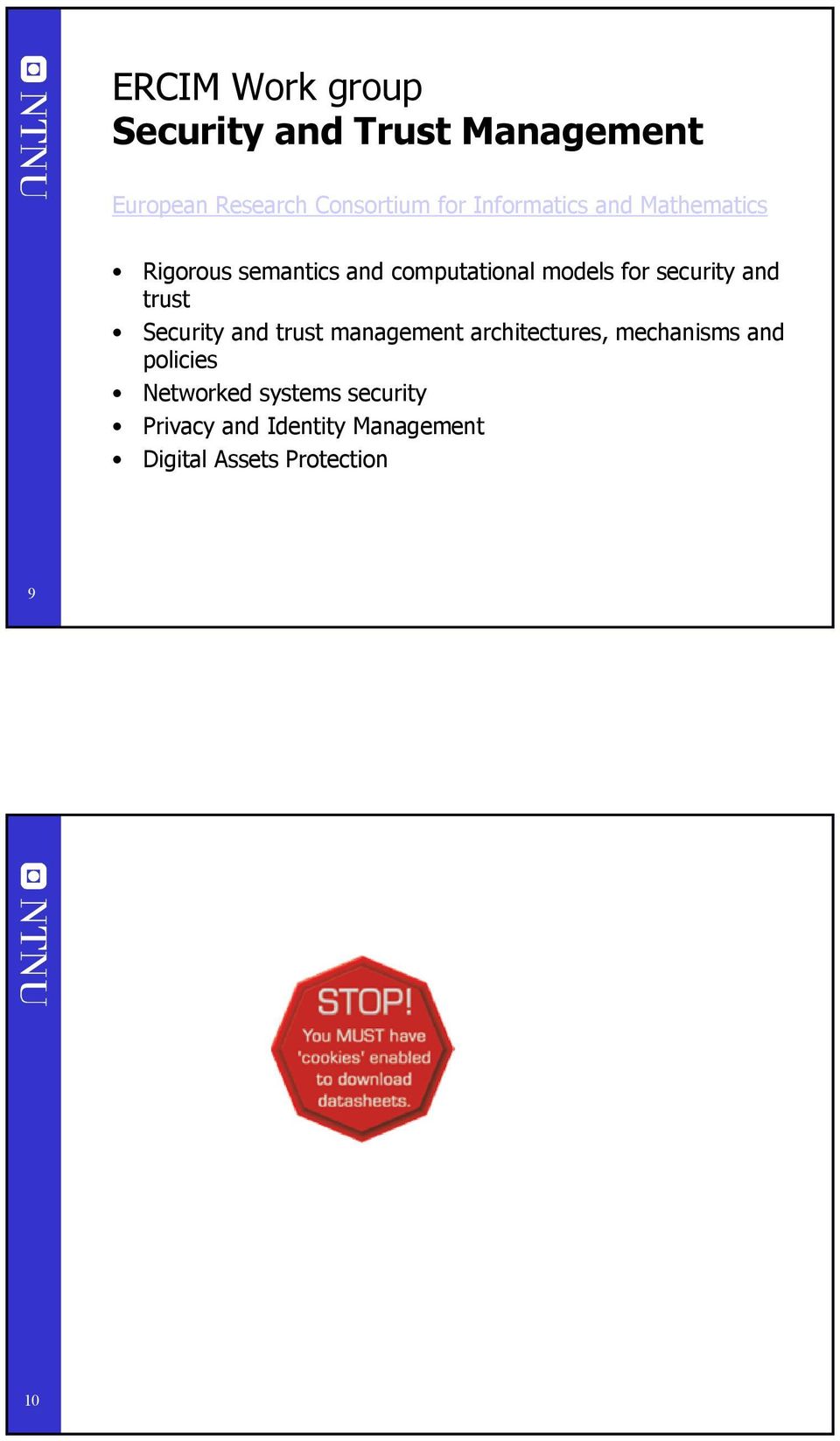 security and trust Security and trust management architectures, mechanisms and