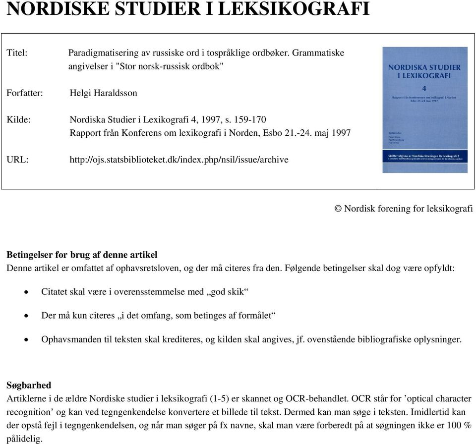 maj 1997 URL: http://ojs.statsbiblioteket.dk/index.