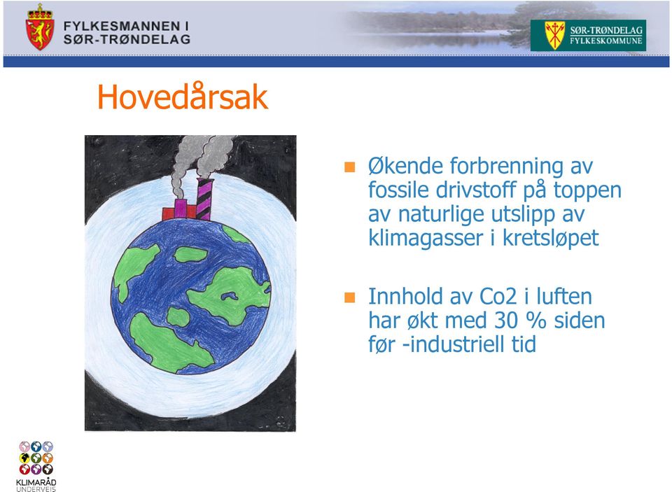 klimagasser i kretsløpet Innhold av Co2 i