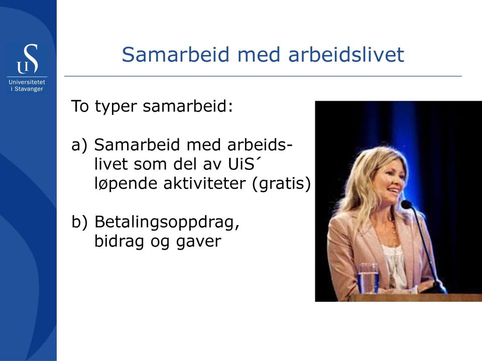 arbeidslivet som del av UiS løpende