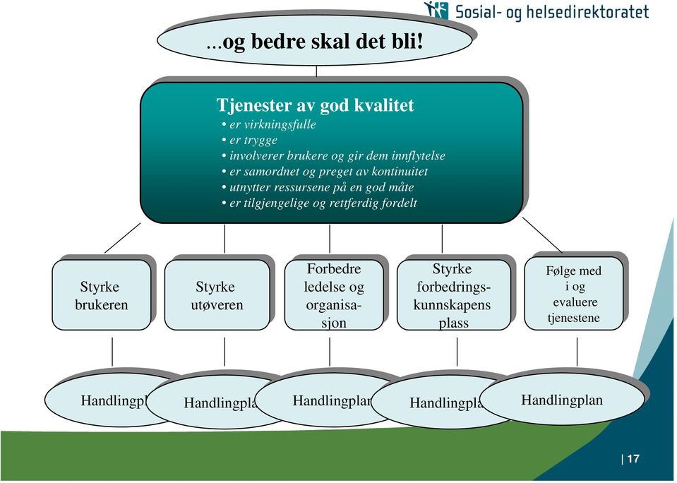 samordnet samordnet preget preget av av kontinuitet kontinuitet utnytt utnytt ressursene ressursene på på en en god god måte måte tilgjengelige