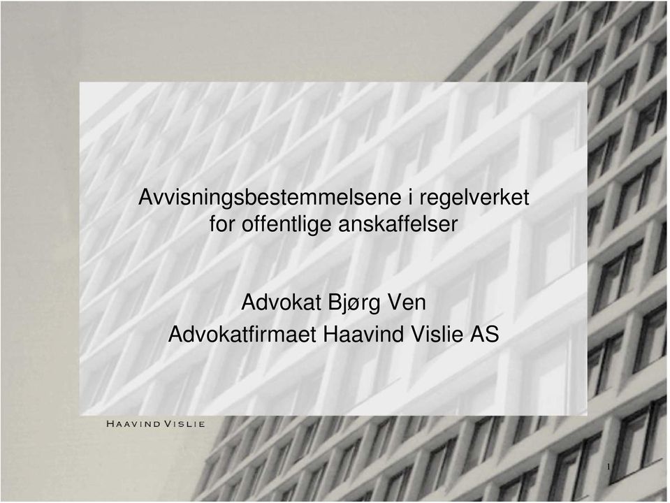 anskaffelser Advokat Bjørg