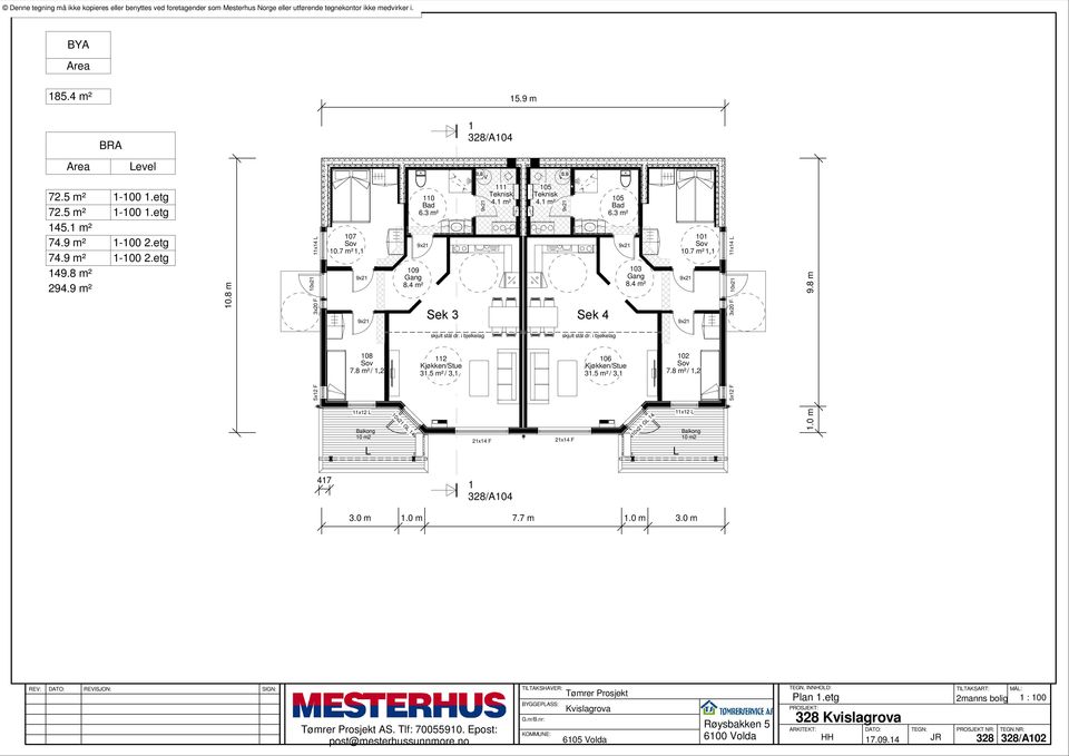 m² 05 4. m² Sek 3 Sek 4 05 03 0 0.7 m², 0x2 9.8 m 08 /,2 2 3.5 m² / 3, 06 3.