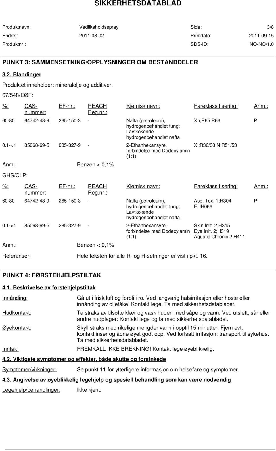 1-<1 85068-69-5 285-327-9-2-Ethanhexansyre, forbindelse med Dodecylamin (1:1) Anm.