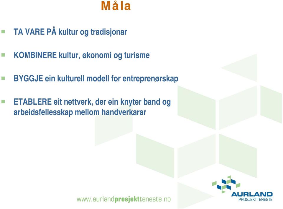 modell for entreprenørskap ETABLERE eit nettverk,