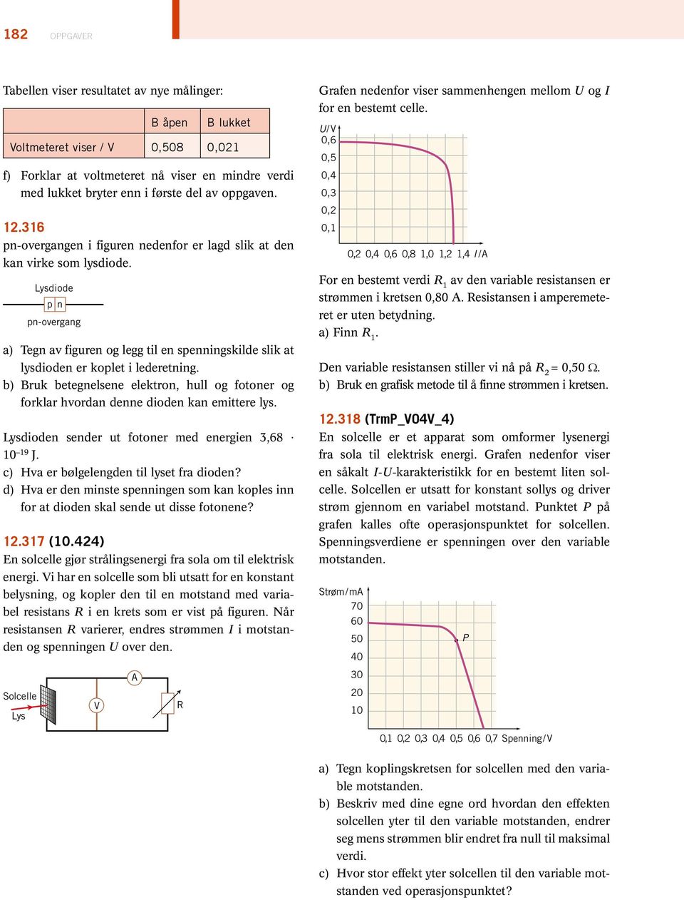 b) Bruk betegnelsene elektron, hull og fotoner og forklar hvordan denne dioden kan emittere lys. Lysdioden sender ut fotoner med energien 3,68 10 19 J. c) Hva er bølgelengden til lyset fra dioden?