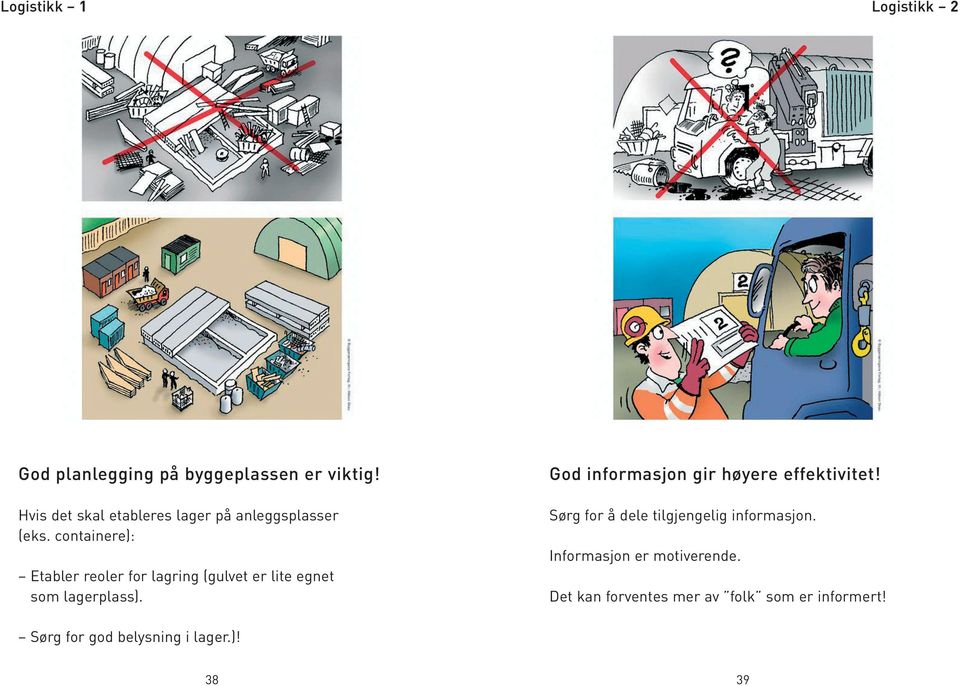 containere): Etabler reoler for lagring (gulvet er lite egnet som lagerplass).