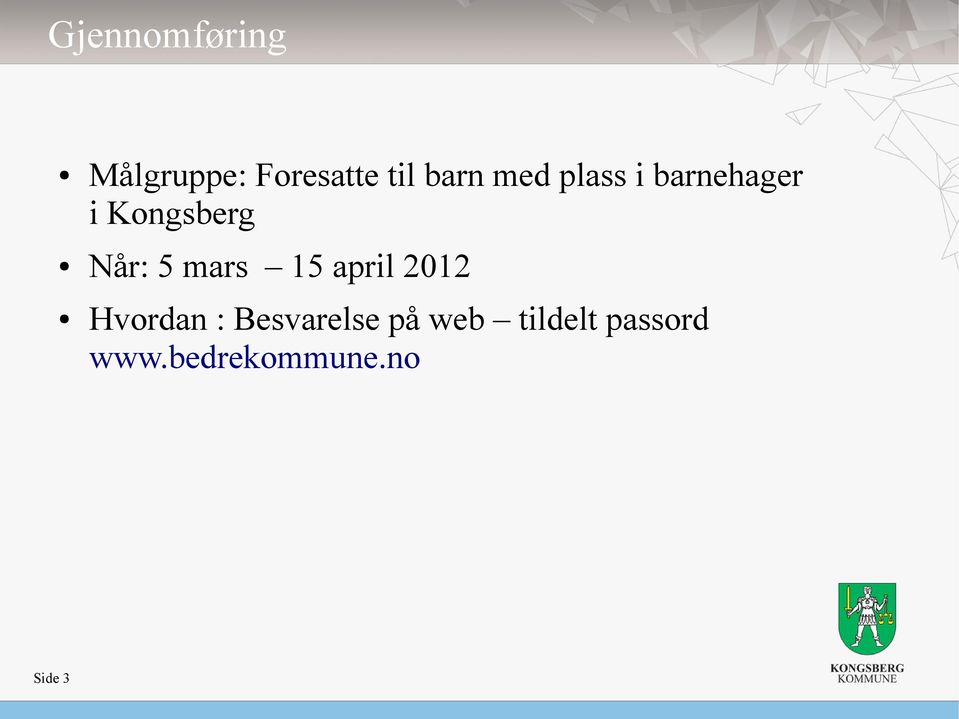 mars 15 april 2012 Hvordan : Besvarelse på