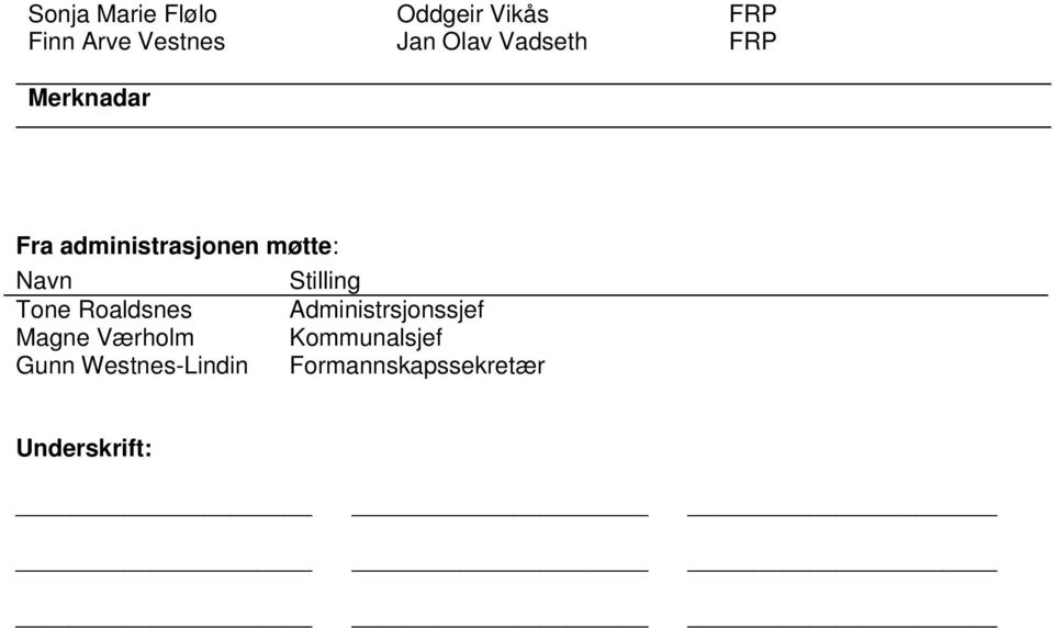 Stilling Tone Roaldsnes Administrsjonssjef Magne Værholm