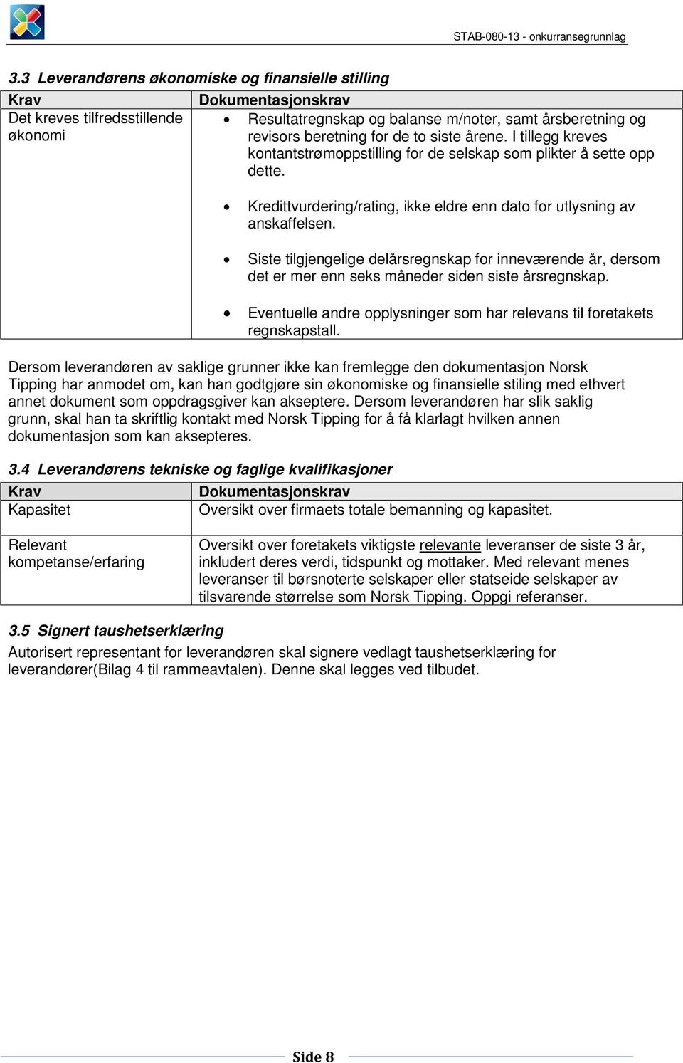 Siste tilgjengelige delårsregnskap for inneværende år, dersom det er mer enn seks måneder siden siste årsregnskap. Eventuelle andre opplysninger som har relevans til foretakets regnskapstall.