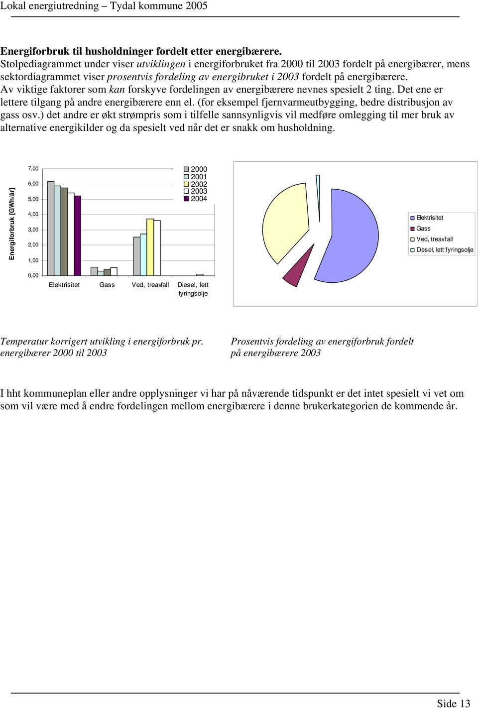 Av viktige faktorer som kan forskyve fordelingen av energibærere nevnes spesielt 2 ting. Det ene er lettere tilgang på andre energibærere enn el.