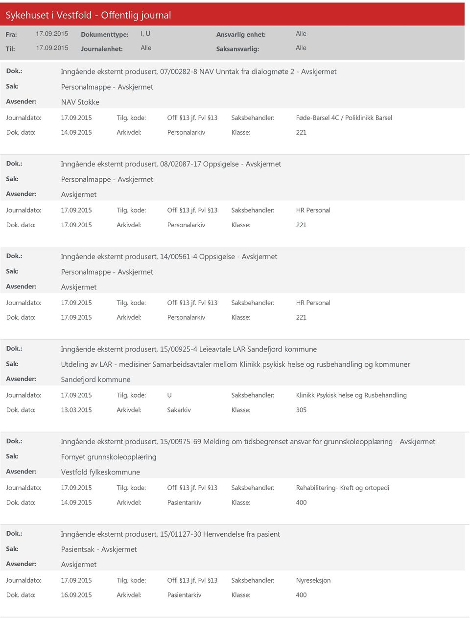 dato: Arkivdel: Personalarkiv 221 Inngående eksternt produsert, 14/00561-4 Oppsigelse - Personalmappe - Dok.