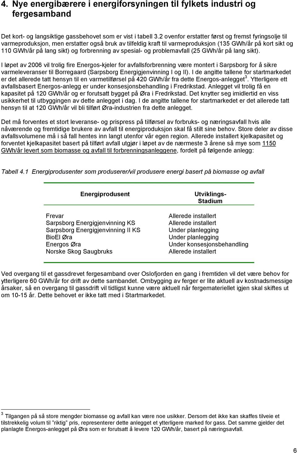 av spesial- og problemavfall (25 GWh/år på lang sikt).