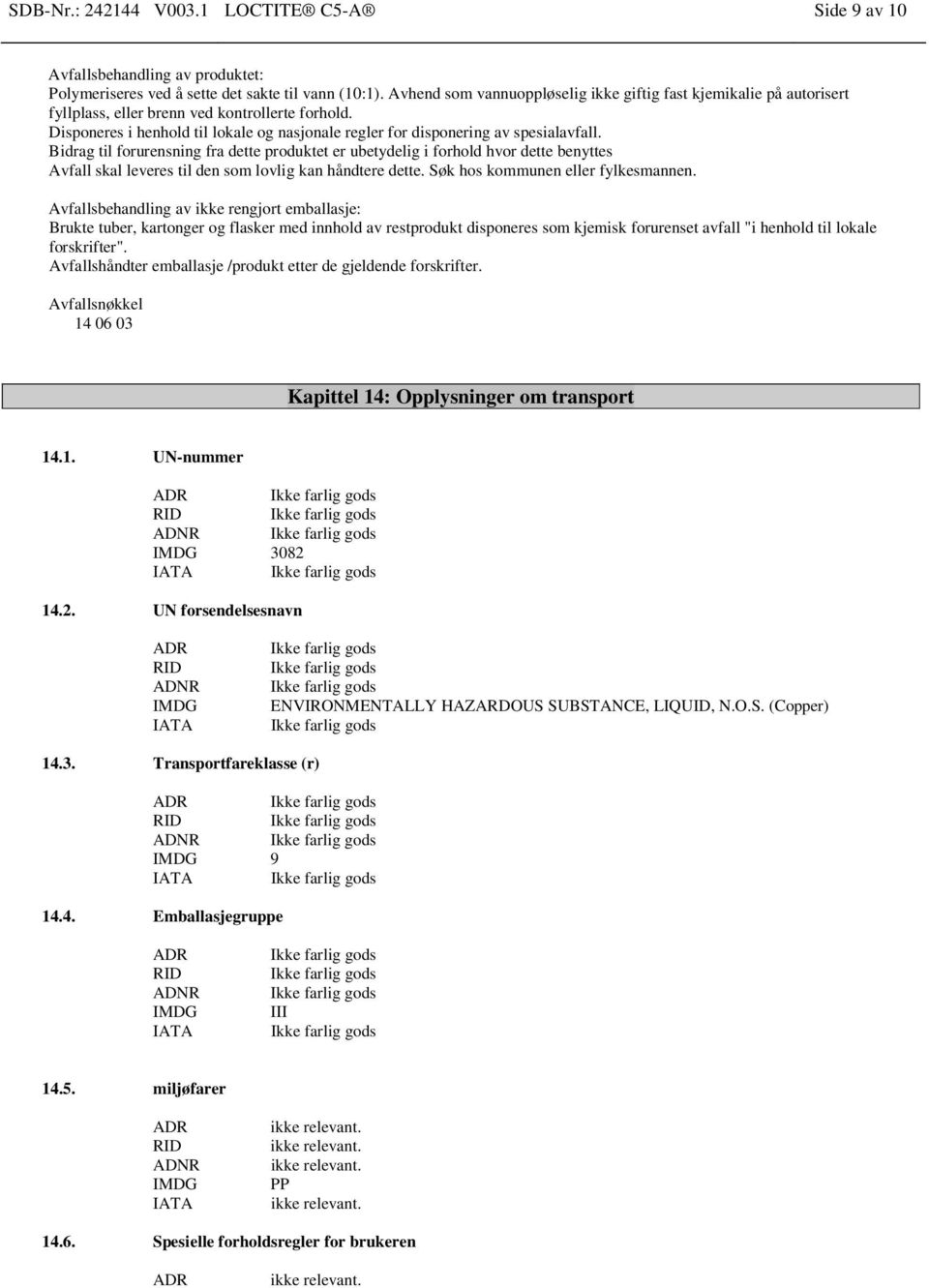 Disponeres i henhold til lokale og nasjonale regler for disponering av spesialavfall.