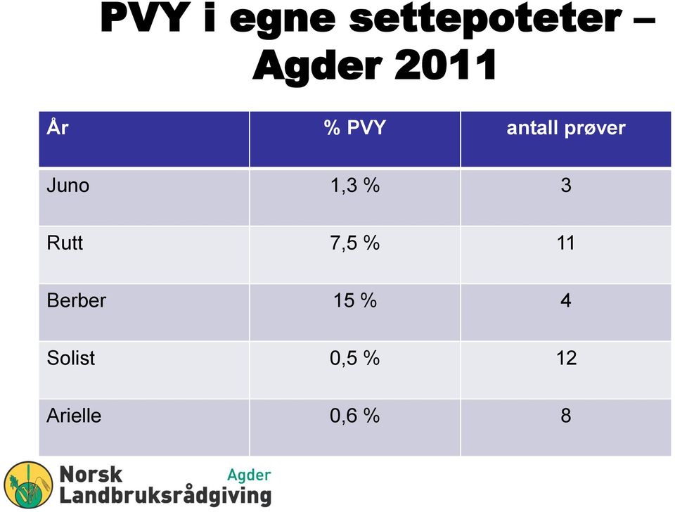 1,3 % 3 Rutt 7,5 % 11 Berber 15