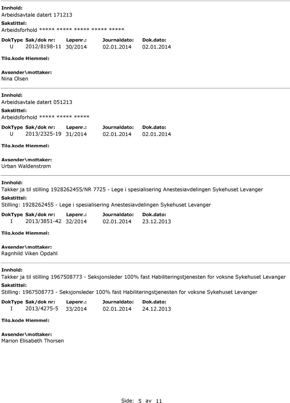 Anestesiavdelingen Sykehuset Levanger 2013/3851-42 32/2014 23.12.