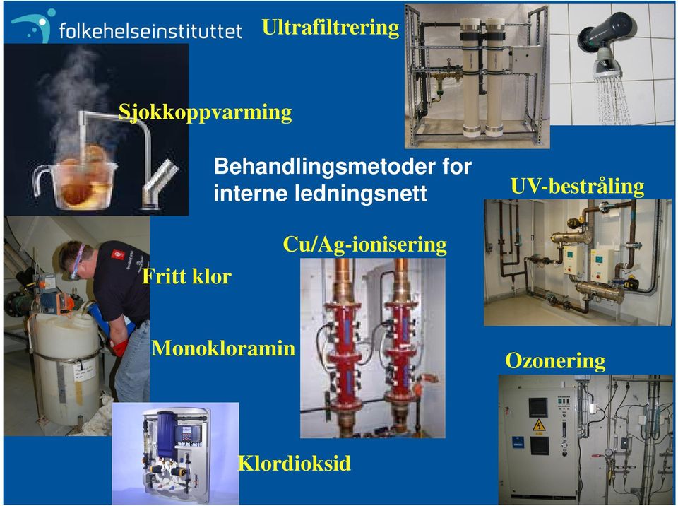 ledningsnett UV-bestråling Fritt klor