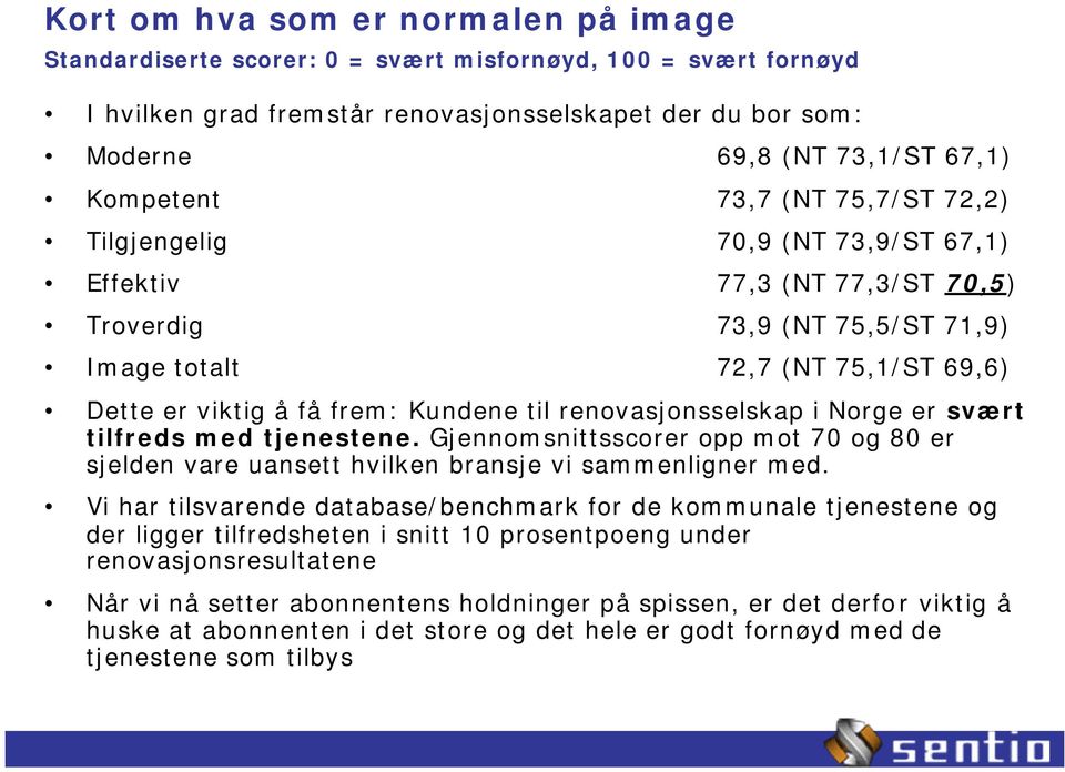 Kundene til renovasjonsselskap i Norge er svært tilfreds med tjenestene. Gjennomsnittsscorer opp mot 70 og 80 er sjelden vare uansett hvilken bransje vi sammenligner med.