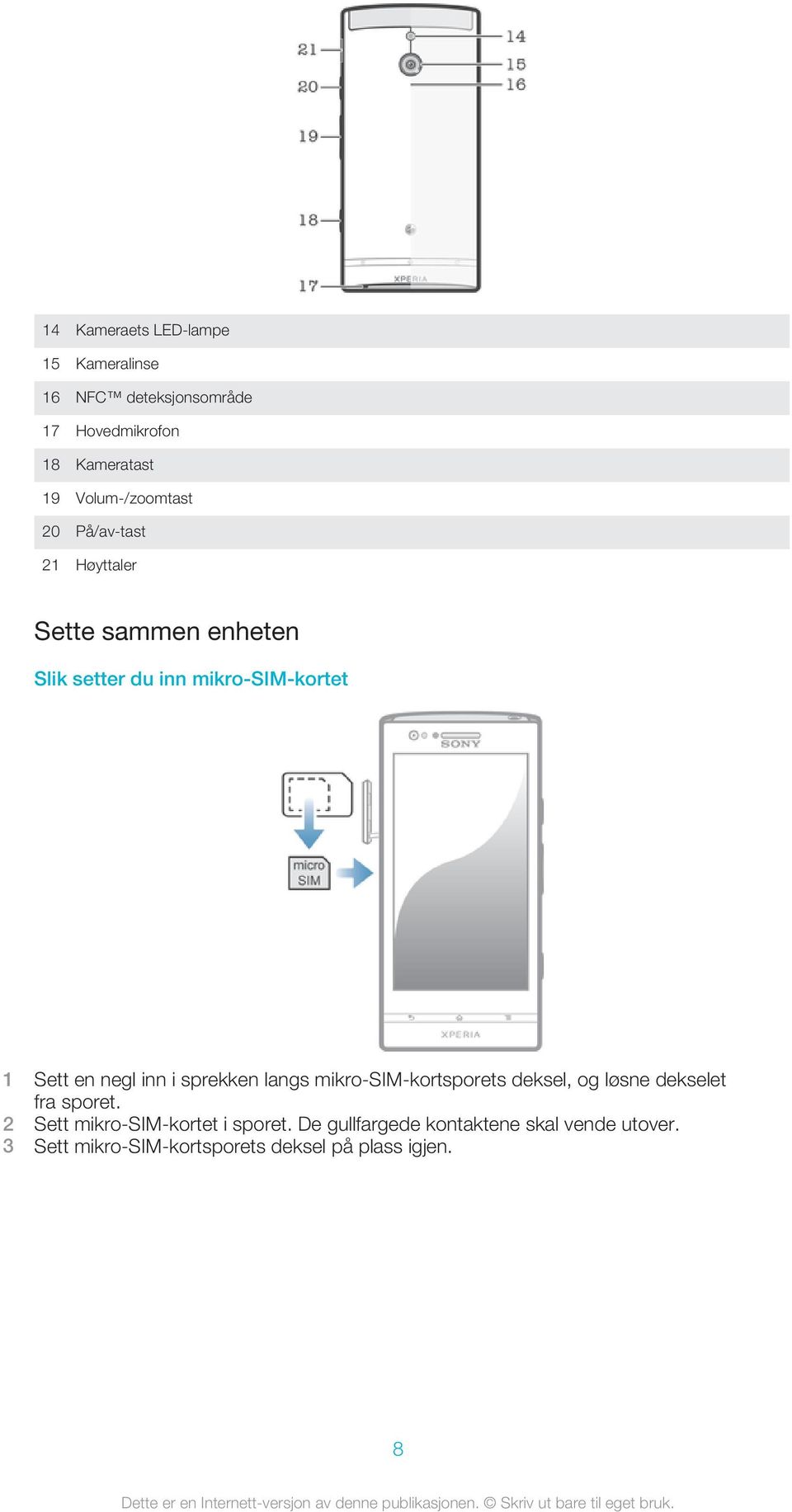 Sett en negl inn i sprekken langs mikro-sim-kortsporets deksel, og løsne dekselet fra sporet.