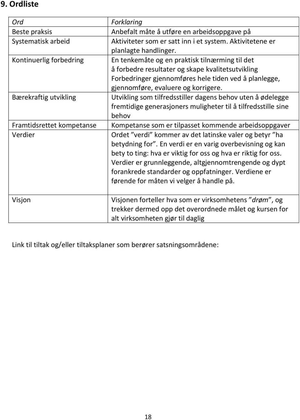 En tenkemåte og en praktisk tilnærming til det å forbedre resultater og skape kvalitetsutvikling Forbedringer gjennomføres hele tiden ved å planlegge, gjennomføre, evaluere og korrigere.