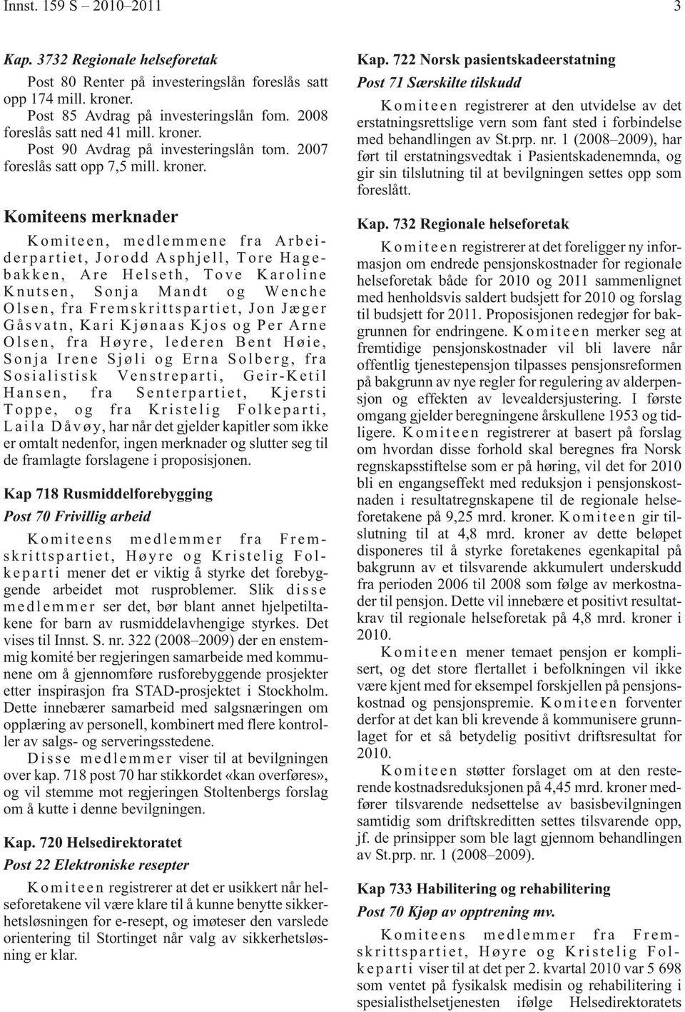 2007 foreslås satt opp 7,5 Komiteens merknader Komiteen, medlemmene fra Arbeiderpartiet, Jorodd Asphjell, Tore Hagebakken, Are Helseth, Tove Karoline Knutsen, Sonja Mandt og Wenche Olsen, fra