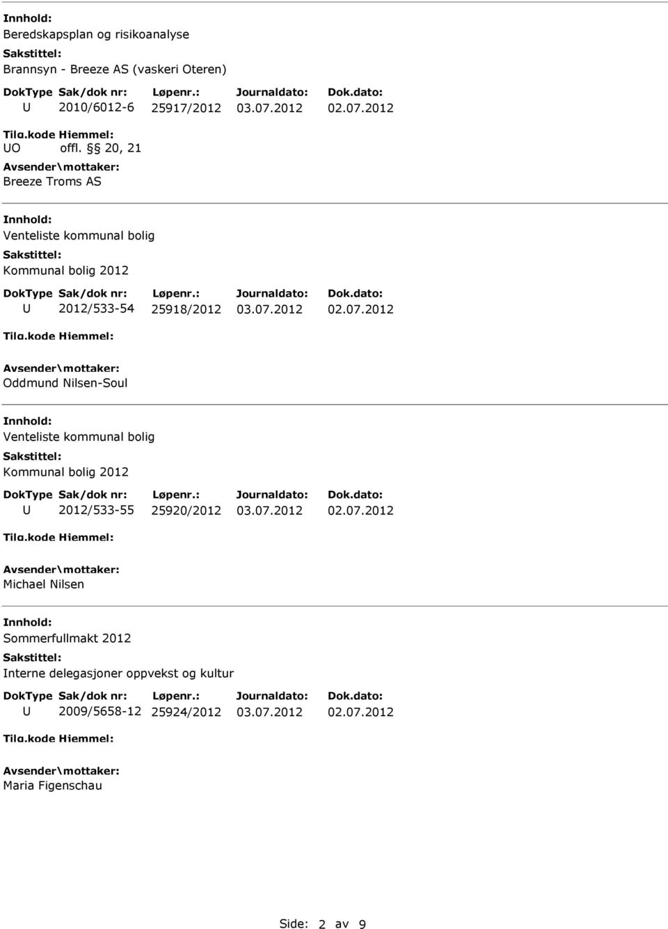 20, 21 Breeze Troms AS 2012/533-54 25918/2012 Oddmund Nilsen-Soul 2012/533-55