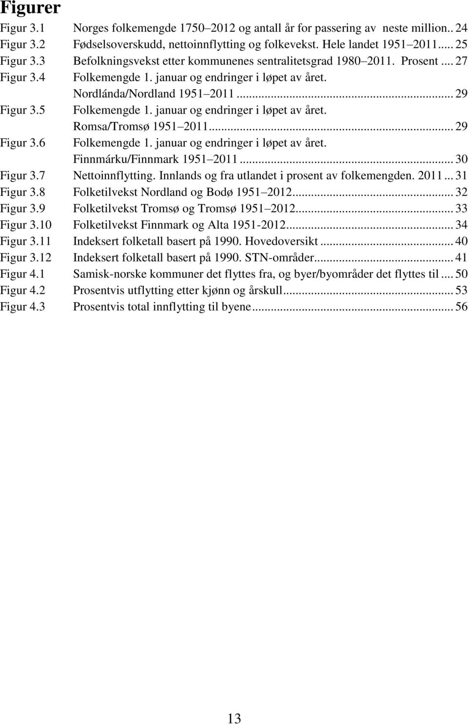 januar og endringer i løpet av året. Romsa/Tromsø 1951 2011... 29 Figur 3.6 Folkemengde 1. januar og endringer i løpet av året. Finnmárku/Finnmark 1951 2011... 30 Figur 3.7 Nettoinnflytting.