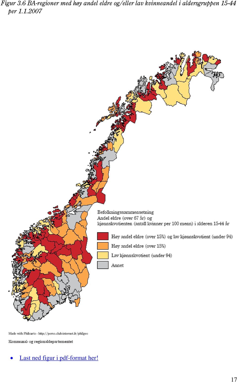 og/eller lav kvinneandel i