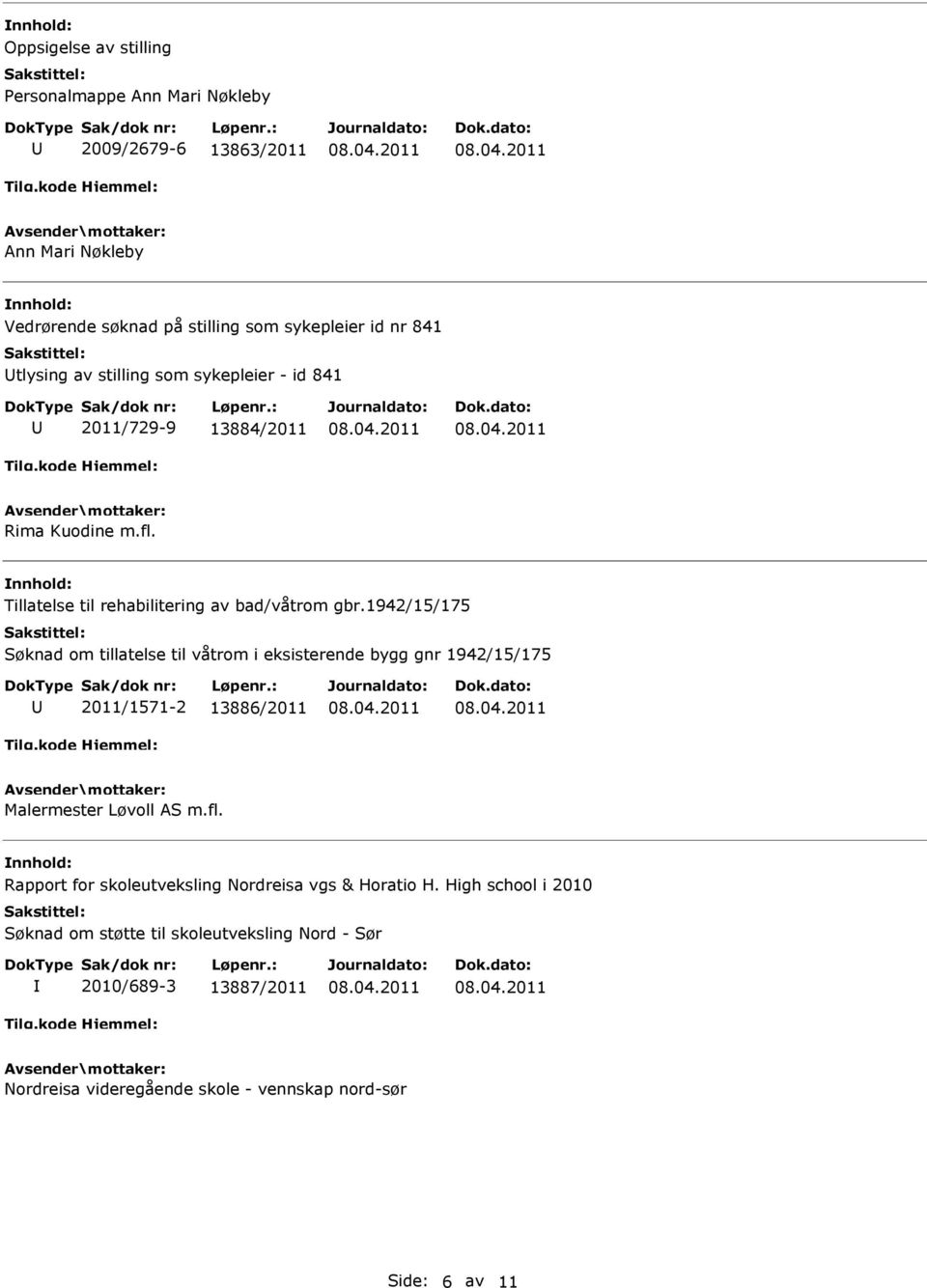 1942/15/175 Søknad om tillatelse til våtrom i eksisterende bygg gnr 1942/15/175 2011/1571-2 13886/2011 Malermester Løvoll AS m.fl.