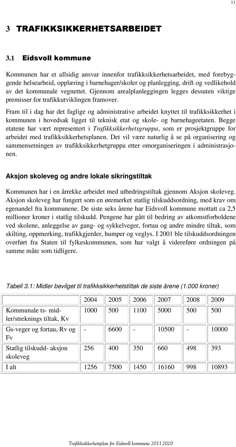 kommunale vegnettet. Gjennom arealplanleggingen legges dessuten viktige premisser for trafikkutviklingen framover.