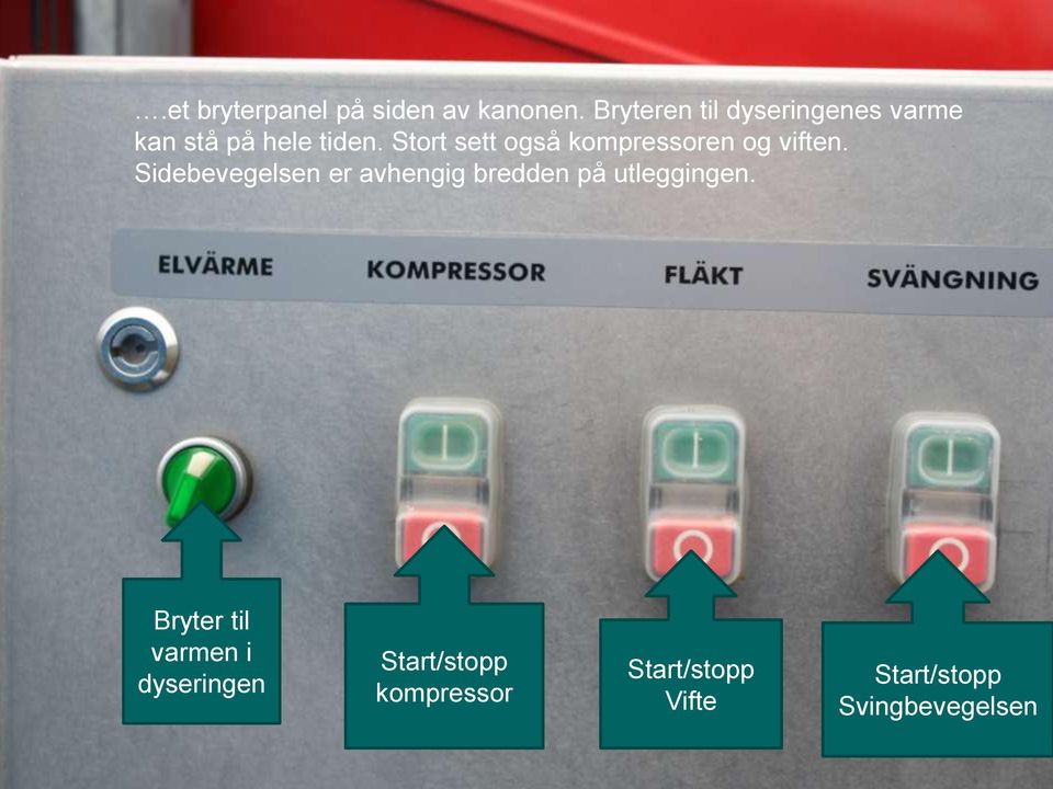 Stort sett også kompressoren og viften.