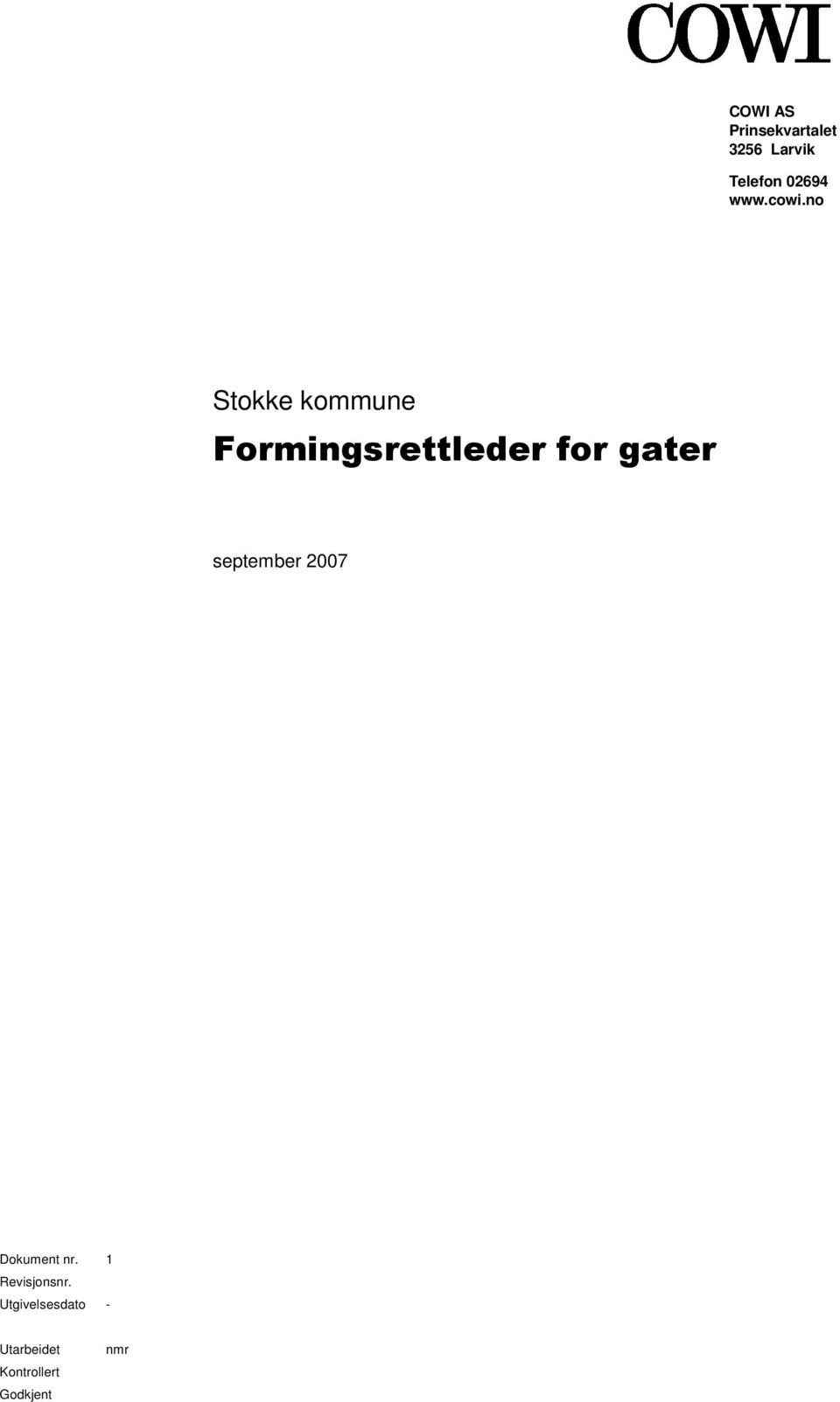 for gater september 2007 Dokument nr 1