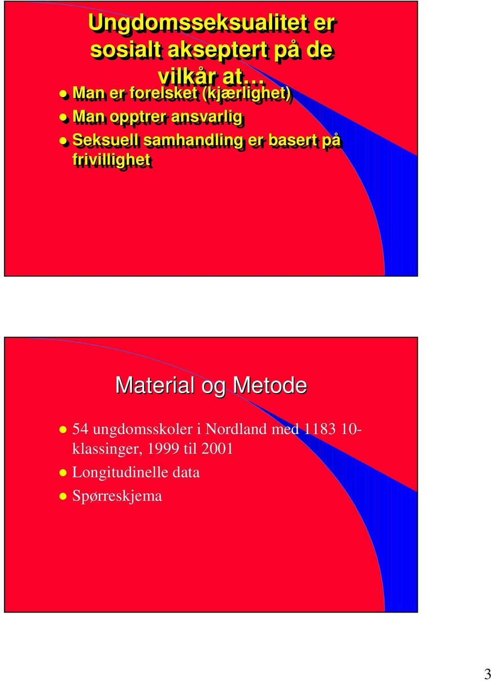 basert på frivillighet Material og Metode 54 ungdomsskoler i