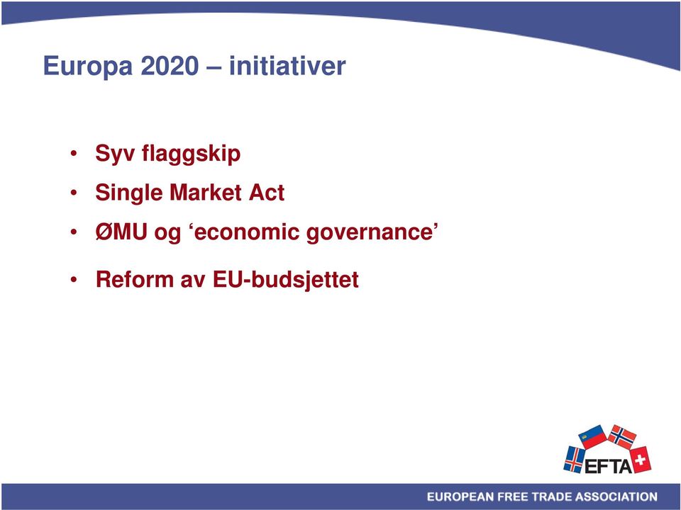 Market Act ØMU og economic