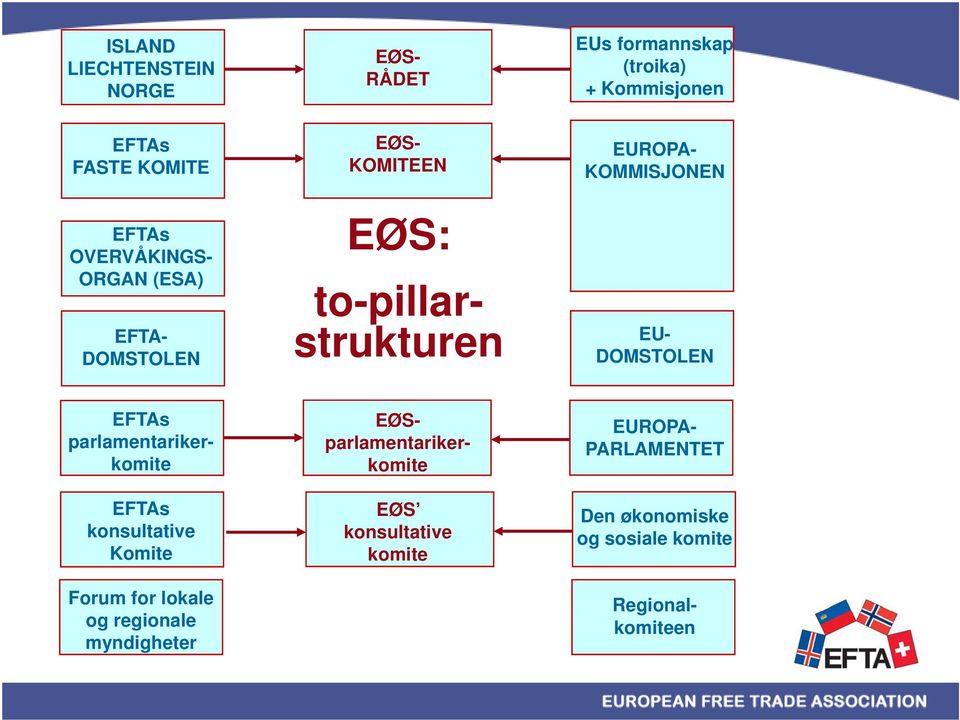 DOMSTOLEN EFTAs konsultative Komite Regional- komiteen Forum for lokale og regionale myndigheter