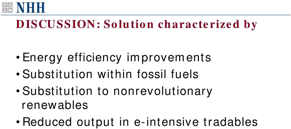 fossil fuels Substitution to nonrevolutionary