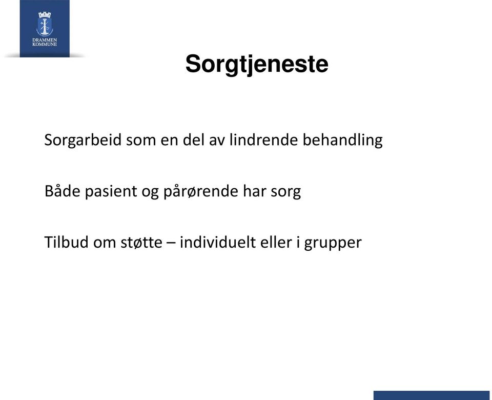 pasient og pårørende har sorg